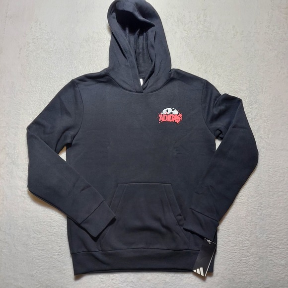 adidas Other - Adidas Hoodie Kids XL (18/20) Black New Soccer Back GRX Fleece Pullover AA11040